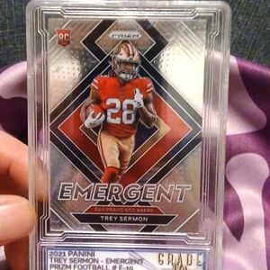 Graded 2021 Panini Trey Sermon NFL Trading Card